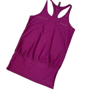 Prana‎ Ambrosia Mesh Magenta Tunic Style Tank Top